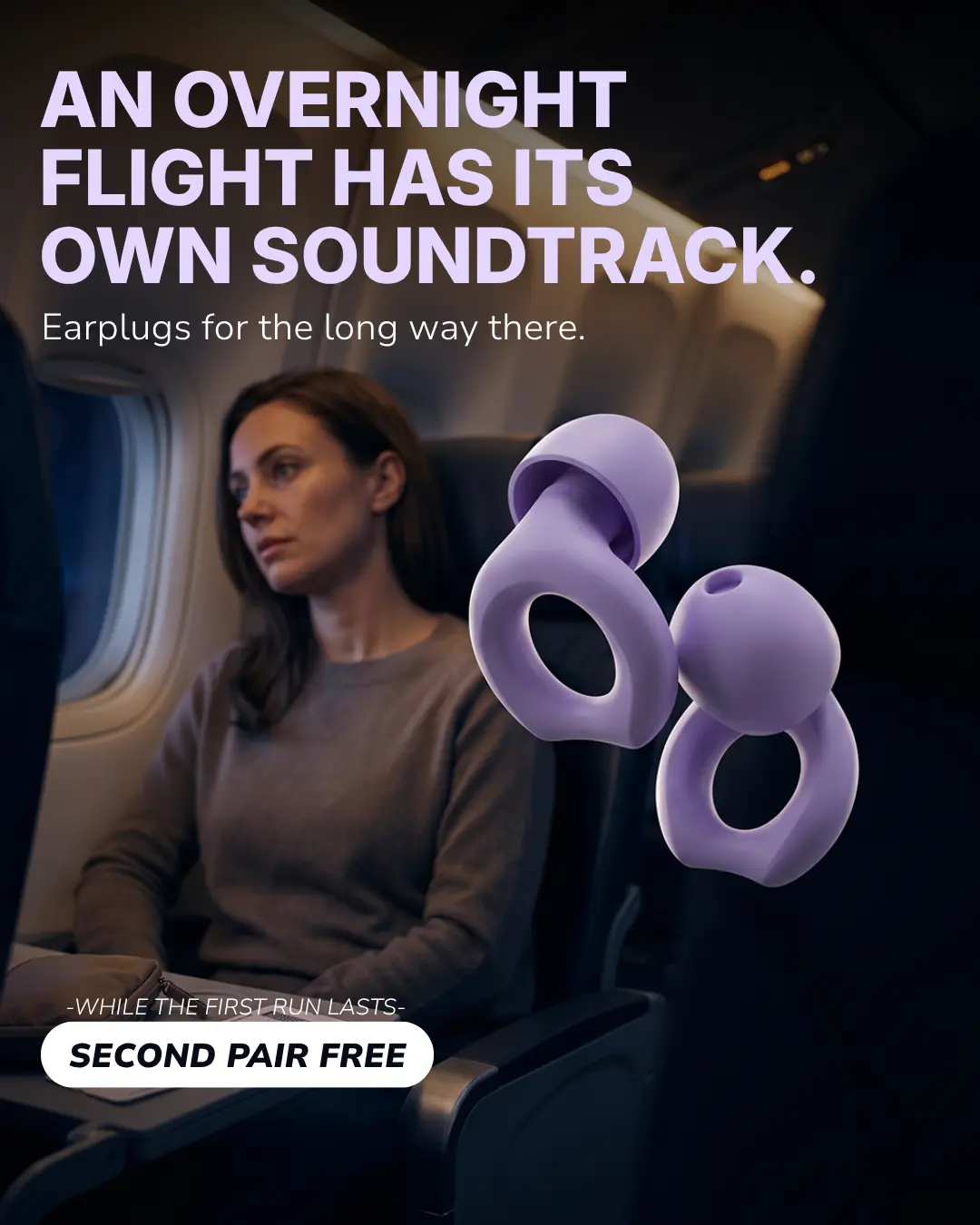 P2 18 Overnight flight — static ad creative