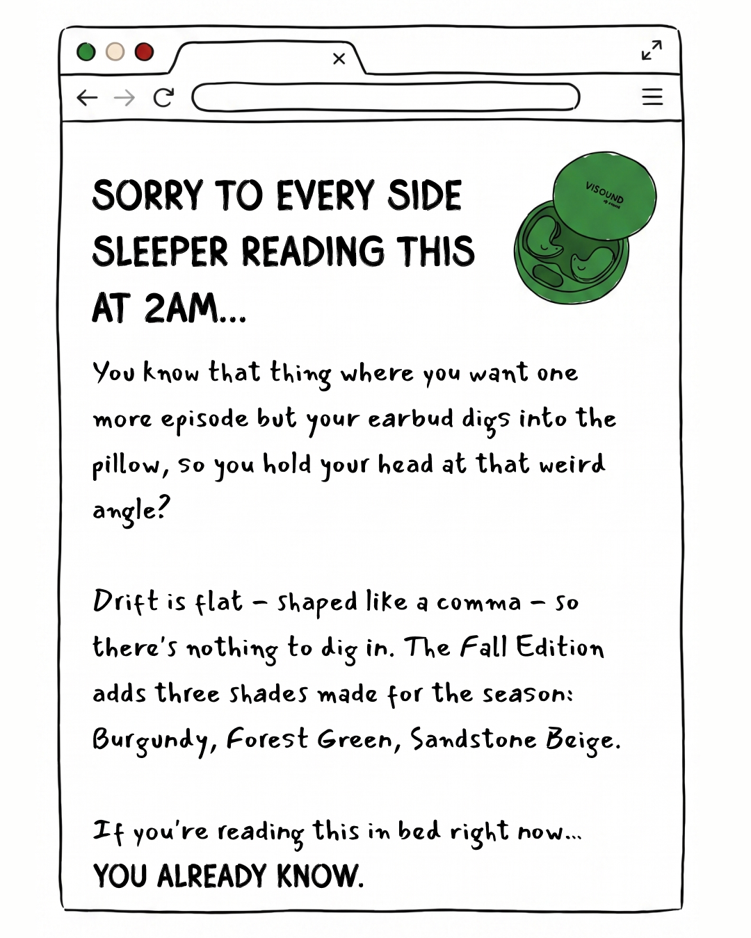 DRIFT 09 the 2am handwritten note — static ad creative